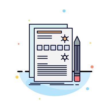 Bileşen, veri, tasarım, donanım, sistem Düz Renk Simge Vektör