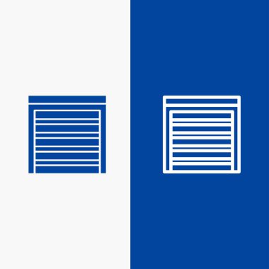 Kapı, Şehir, İnşaat, Ev Hattı ve Glyph Katı simgesi Mavi b