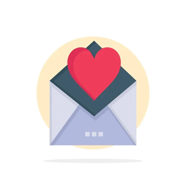 List, poczta, karta, Love Letter, miłość streszczenie Circle tło — Wektor stockowy