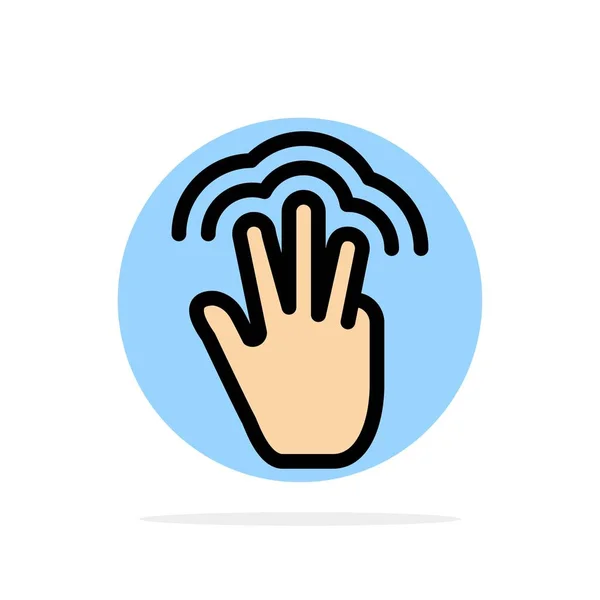 Dedos, gestos, mão, interface, toque múltiplo Circ abstrato — Vetor de Stock