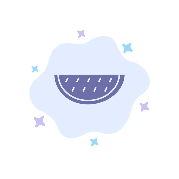 Frutas, Melón, Verano, Icono Azul Agua en Nube Abstracta Backgro — Archivo Imágenes Vectoriales