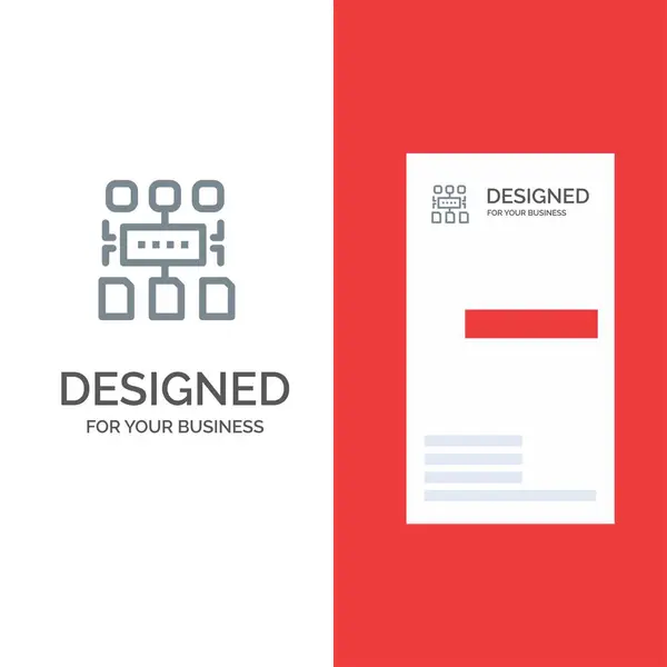 Algoritmo, programa, usuario, diseño gris del logotipo del documento y negocio — Vector de stock