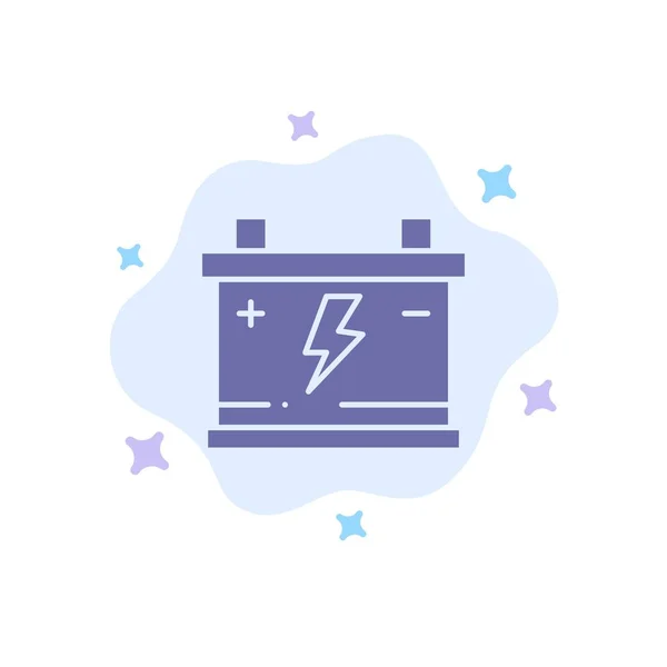 Akumulator, bateria, moc, samochód niebieski ikona na abstrakcyjne chmura BAC — Wektor stockowy