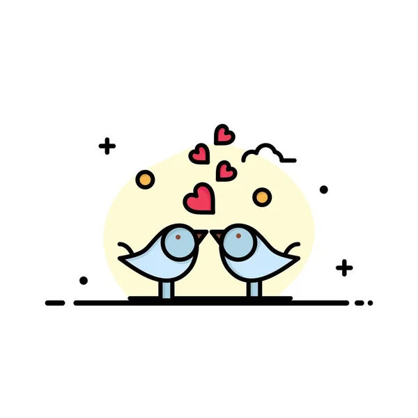 Gelin, Kalpler, Aşk, Sevgi, Düğün İş Logo Şablonu. Fla — Stok Vektör