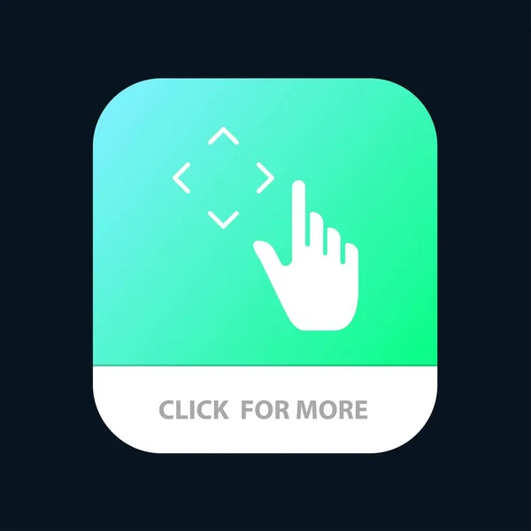 Ujj, fel, gesztusok, mozgás mobil alkalmazás gomb. Android és iOS GL — Stock Vector
