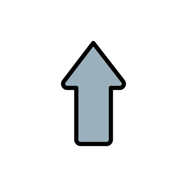 Flèche, Flèches, En haut, Télécharger Icône de couleur plate. Bannière d'icône vectorielle T — Image vectorielle