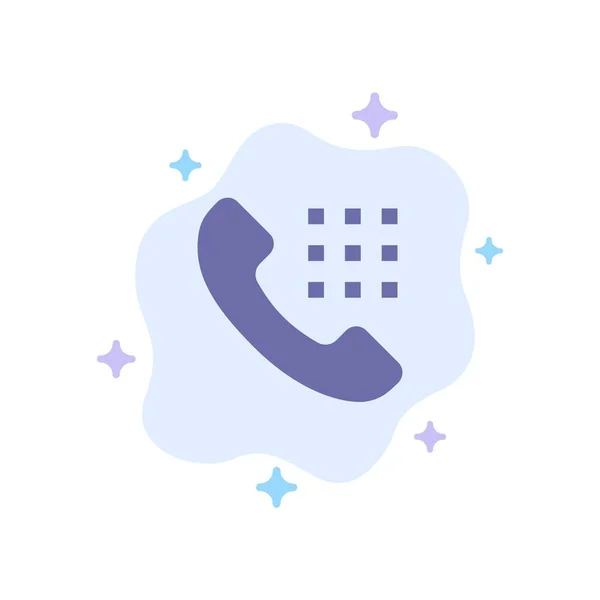 Call, Dial, Phone, Keys Blue Icon on Abstract Cloud Background — Stock Vector