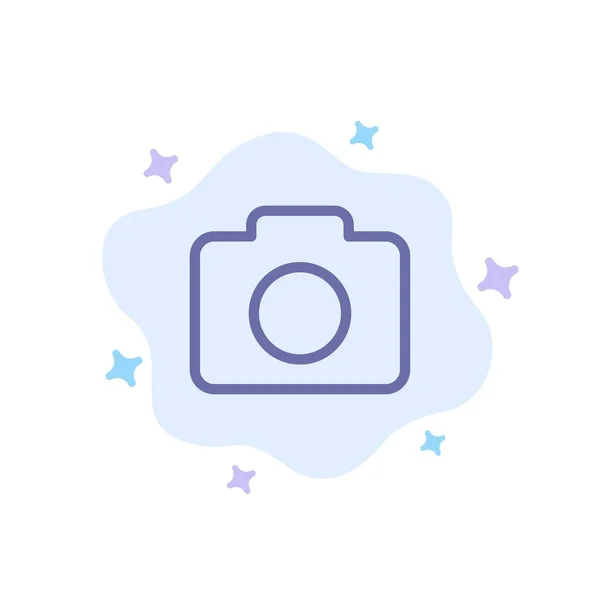 Instagram, Camera, Image Blue Icon on Abstract Cloud Background — Stock Vector