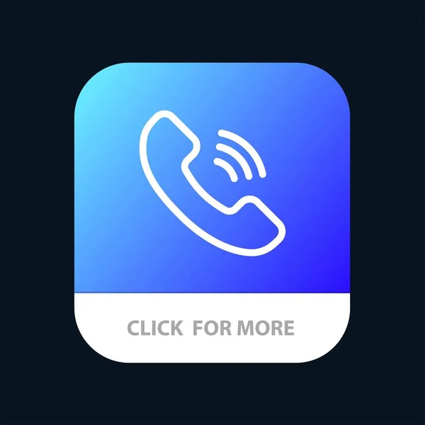 Appel, Communication, Téléphone Bouton d'application mobile. Android et IOS Li — Image vectorielle