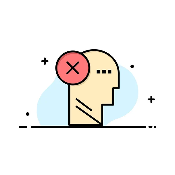 Gehirn, Versagen, Kopf, Mensch, Marke, Geist, denkendes Business-Logo — Stockvektor