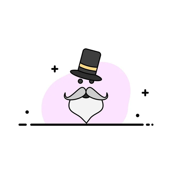 Moustache, Hipster, movember, Santa Clause, Chapeau — Image vectorielle