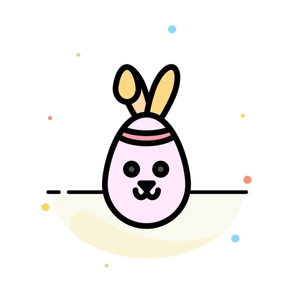 Kanin, påsk, Bunny abstrakt platt färg ikon mall — Stock vektor