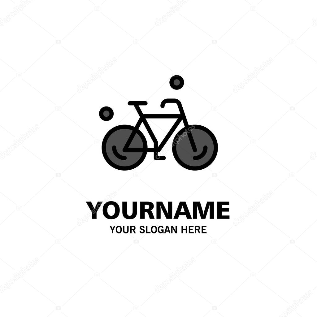 Bicycle, Bike, Cycle, Spring Business Logo Template. Flat Color