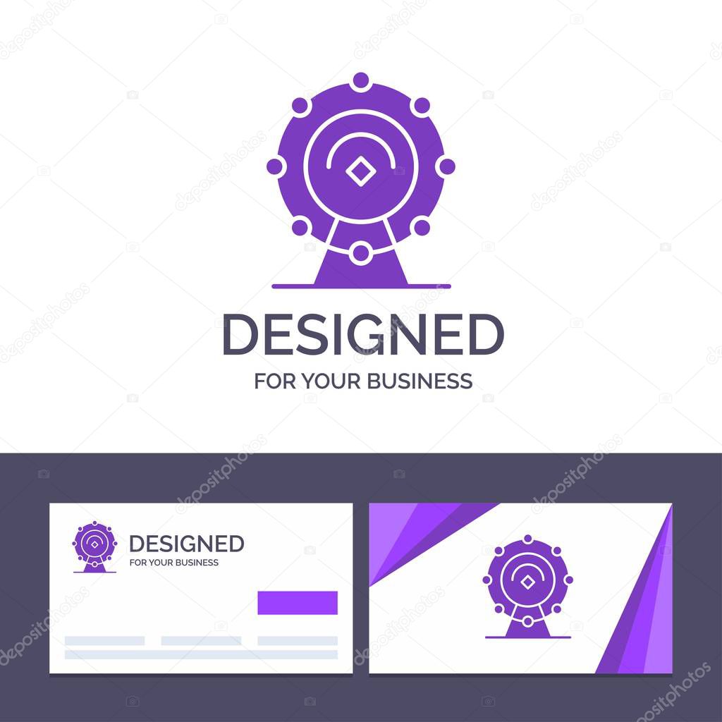 Creative Business Card and Logo template Browser, Wifi, Service,