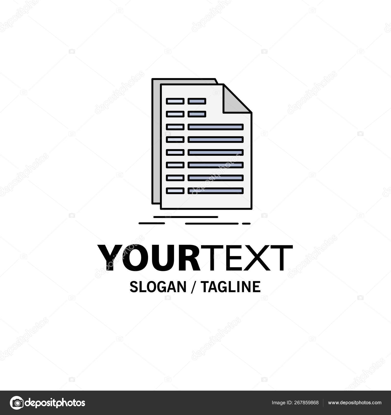 Bill Excel File Invoice Statement Flat Color Icon Vector