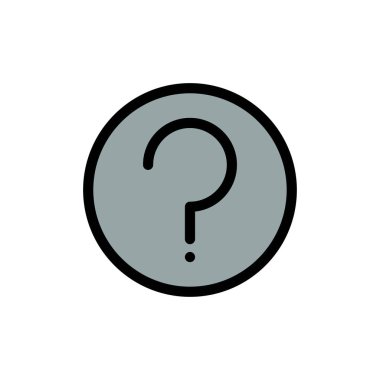 Temel, Yardım, Ui, Mark Düz Renk Simgesi. Vektör simgesi afiş Templ