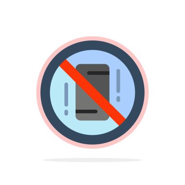 Kaçının, Distractions, Mobil, Kapalı, Telefon Soyut Daire Backgrou