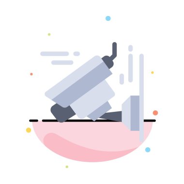 Kamera, Görüntü, Teknoloji Soyut Düz Renk Simgesi Şablonu