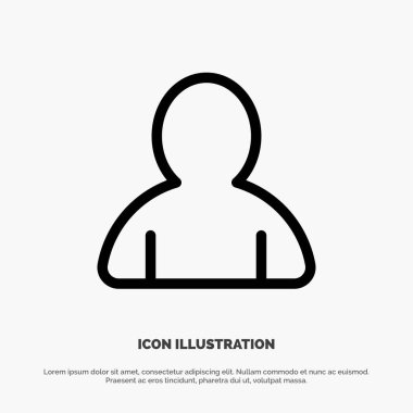 Hesap, Avatar, Kullanıcı Satırı Simge Vektörü