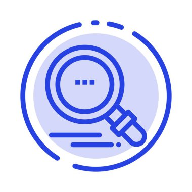 Arama, Bul, Motivasyon Mavi Noktalı Çizgi Simgesi