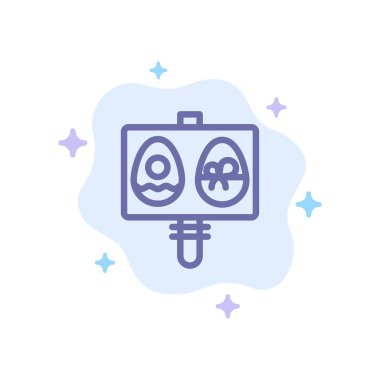 Yumurta, yumurta, Paskalya, tatil mavi simge soyut bulut backgroun