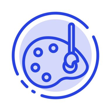 Resim, Çizim, Çizim, Mavi Noktalı Çizgi Çizgi Simgesidüzenle