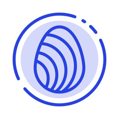 Yumurta, Paskalya, Doğa, Bahar Mavi Noktalı Çizgi Hattı Simgesi