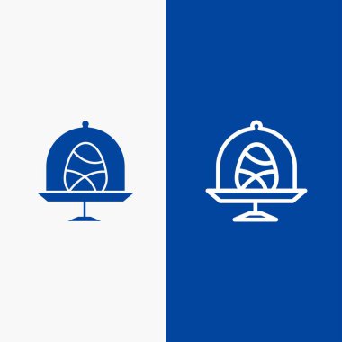 Disk, Yumurta, Gıda, Paskalya Hattı ve Glyph Katı simgesi Mavi afiş Li