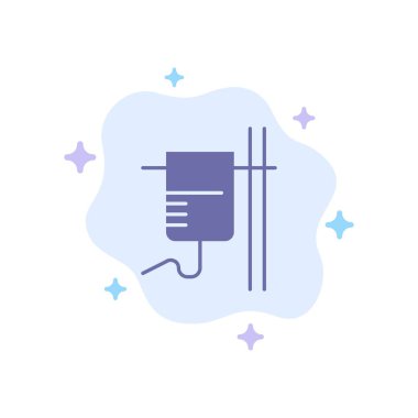 Sağlık, Tıp, Rehidrasyon, Transfüzyon Mavi Simge Abstr