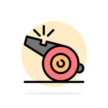 Koç, hakem, spor, ıslık soyut daire arka plan düz c