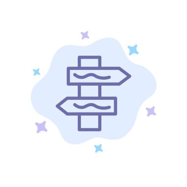 Soyut Bulut Arka Planında Dizin, Gezinme, Yol Mavisi Simgesi