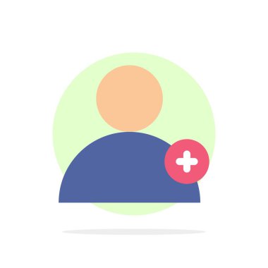 Takip et, Yeni, Kullanıcı Soyut Daire Arka Plan Düz renk Simgesi