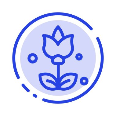 Buket, çiçekler, mevcut mavi noktalı çizgi çizgi simgesi