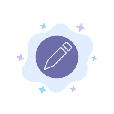 Soyut Bulut Arka Planda Temel, Kalem, Metin Mavisi Simge