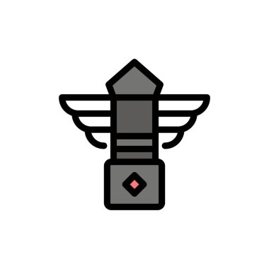 Sokak, ışık, gece, Kanada düz renk simgesi. Vektör simgesi banne