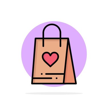 Alışveriş, Aşk, Hediye, Çanta Soyut Daire Arka Plan Düz renk 