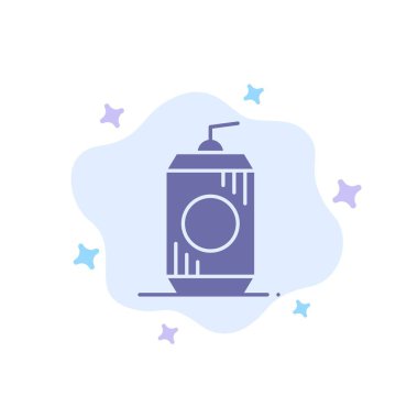 Soyut Bulut Arka Planda Şişe, Kola, İçecek, Abd MaviSi Simgesi