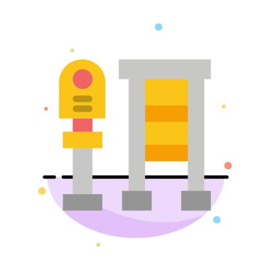 Tezgah, otobüs, Istasyon, durdur soyut düz renk simge şablonu