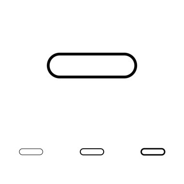 Silme, Azalma, Kalın ve ince siyah çizgi simgesini sil