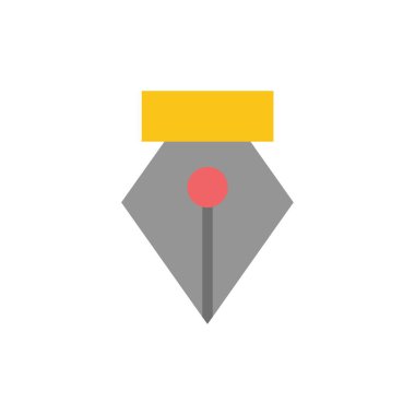 Editör, Kalem, Fotoğraf Düz Renk Simgesi. Vektör simgesi afiş Şablonu