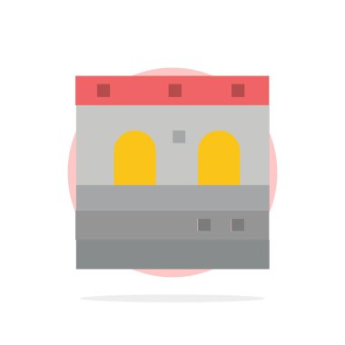 Kapı, Garaj, Tren Soyut Daire Arka Plan Düz renk Simgesi