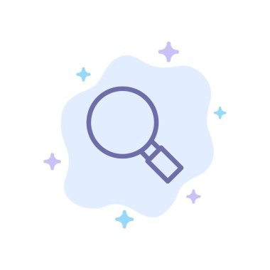 Cam, Bak, Büyüteç, Soyut Bulut Geri Arama Mavi Simge