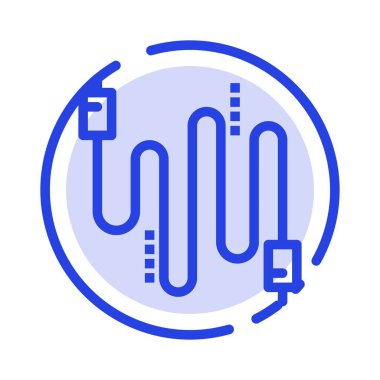Ses, Kablo, Kablolar, İletişim Mavi Noktalı Hat Hattı Simgesi
