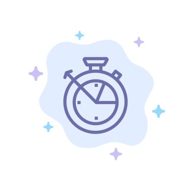 Soyut Bulut B'de Ölçü, Saat, Saat, Veri Bilimi Mavi Simgesi