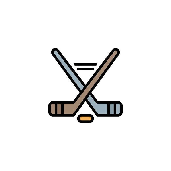 Hokey, Ice sport, sport, American Business logo sjabloon. Flat C — Stockvector