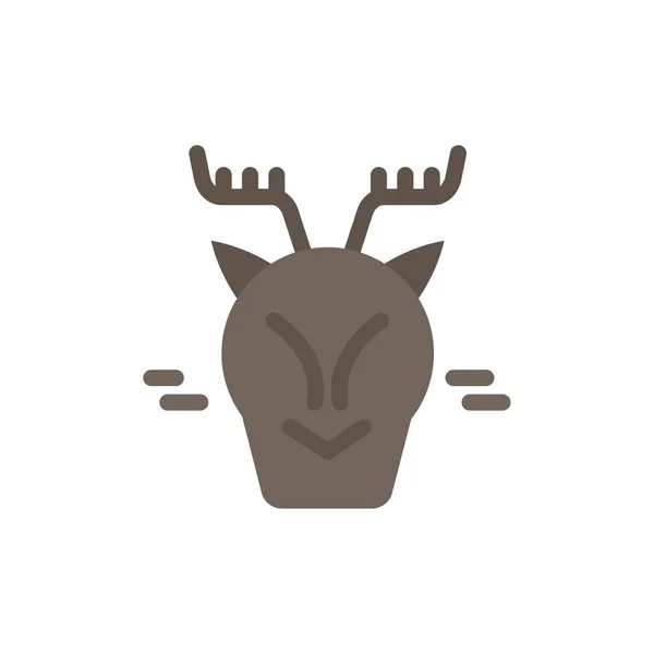 Alpine, Arctique, Canada, Icône de couleur plate de renne. Icône vectorielle b — Image vectorielle