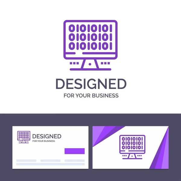 Creative Business Card and Logo template Web, Ordinateur, Informatique — Image vectorielle