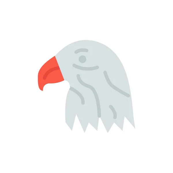 Animal, Pájaro, Águila, EE.UU. Icono de color plano. Banner icono vectorial Te — Vector de stock