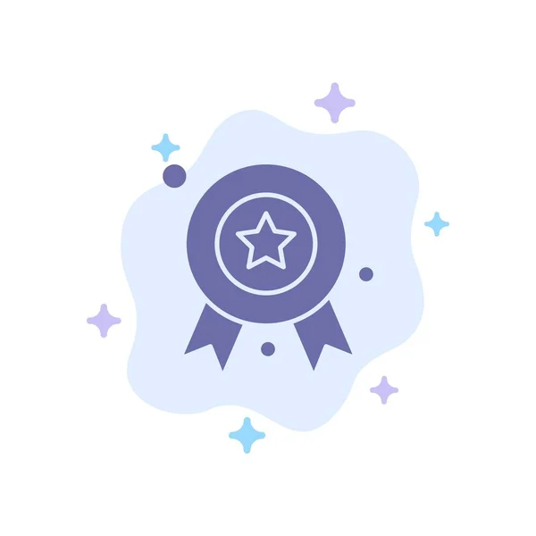 Award, Award Badge, Award Ribbon, Badge Blue Icon on Abstract Cl