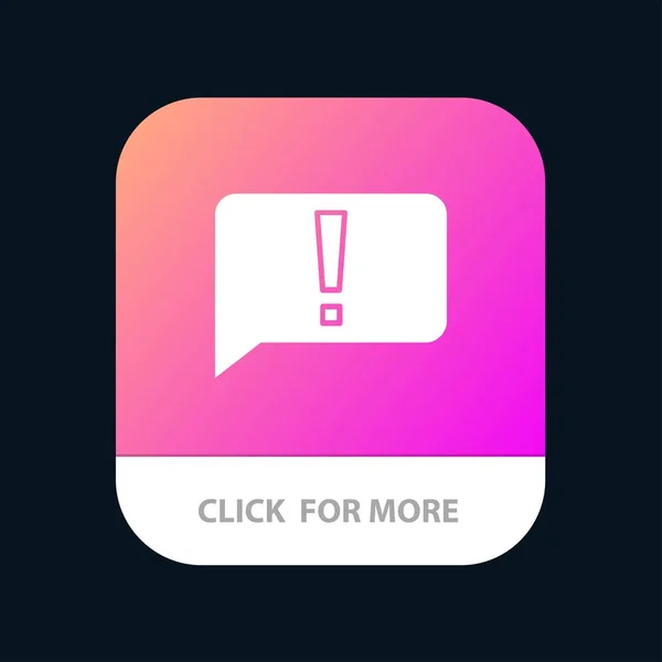 Chat, Error, Focus, Ui Mobile App Button. Android и IOS Glyph — стоковый вектор